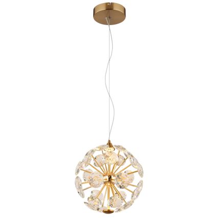 Globo - LED-kroonluchter aan kabel LED/12W/230V 3000K goudkleurig