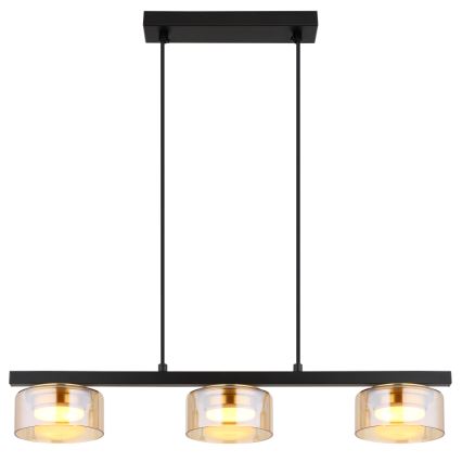 Globo - LED Hanglamp aan een koord 3xGX53/6W/230V gerookt/bruin