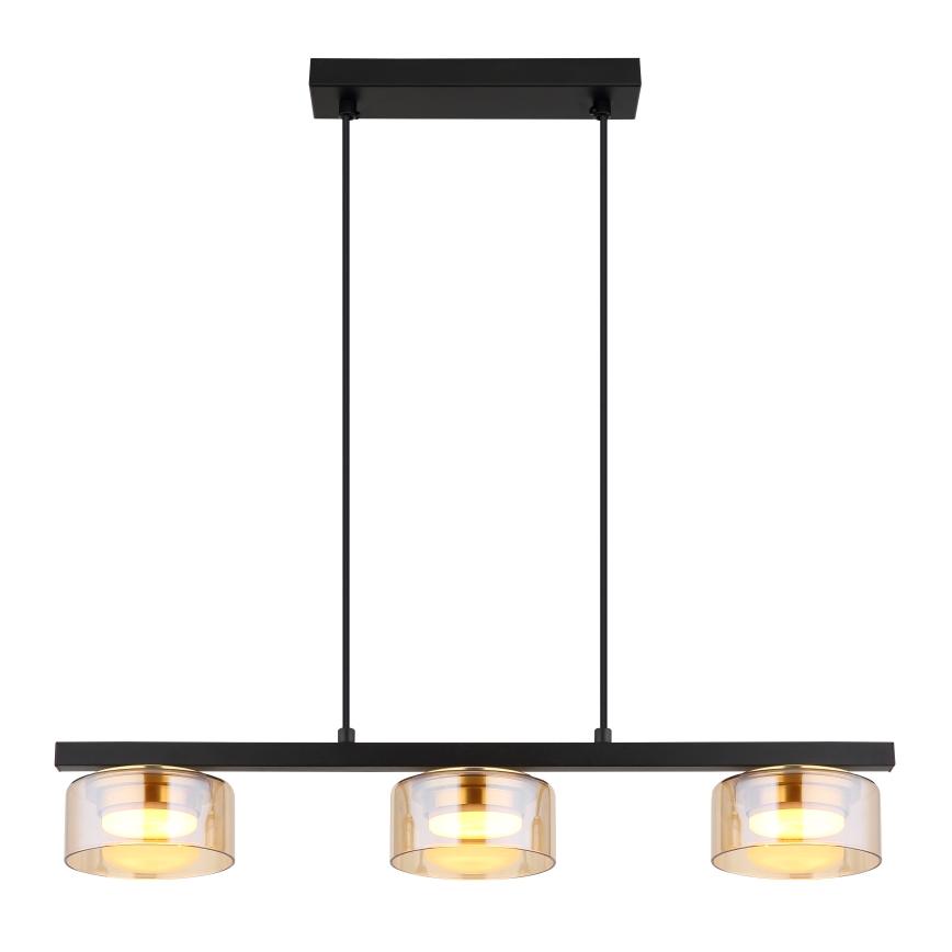 Globo - LED Hanglamp aan een koord 3xGX53/6W/230V gerookt/bruin