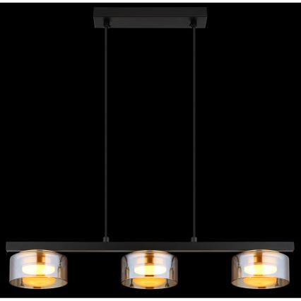 Globo - LED Hanglamp aan een koord 3xGX53/6W/230V gerookt/bruin