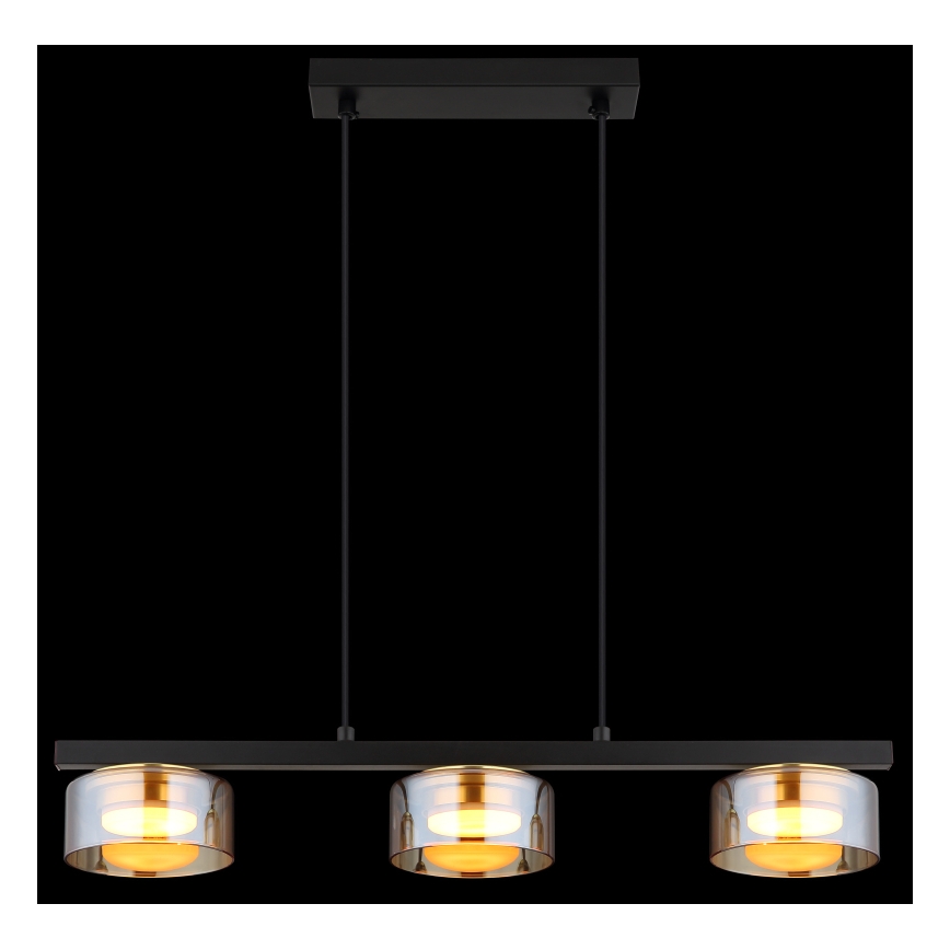 Globo - LED Hanglamp aan een koord 3xGX53/6W/230V gerookt/bruin