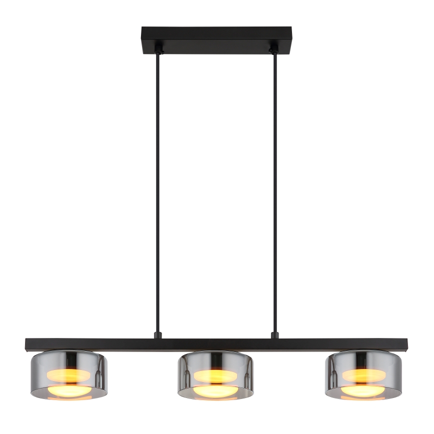 Globo - LED Hanglamp aan een koord 3xGX53/6W/230V gerookt/zwart