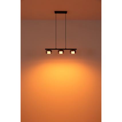 Globo - LED Hanglamp aan een koord 3xGX53/6W/230V gerookt/zwart