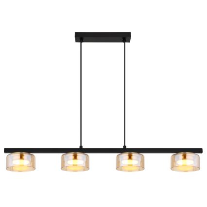 Globo - LED Hanglamp aan een koord 4xGX53/6W/230V gerookt/bruin