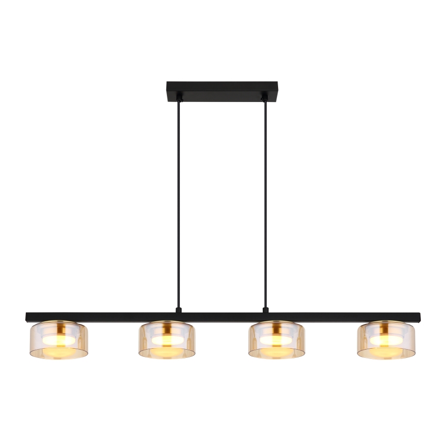 Globo - LED Hanglamp aan een koord 4xGX53/6W/230V gerookt/bruin