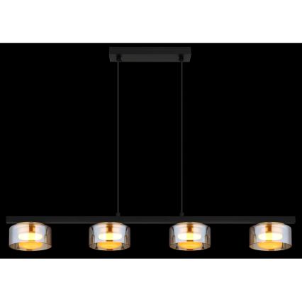 Globo - LED Hanglamp aan een koord 4xGX53/6W/230V gerookt/bruin