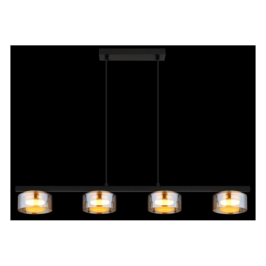 Globo - LED Hanglamp aan een koord 4xGX53/6W/230V gerookt/bruin