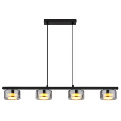 Globo - LED Hanglamp aan een koord 4xGX53/6W/230V gerookt/zwart