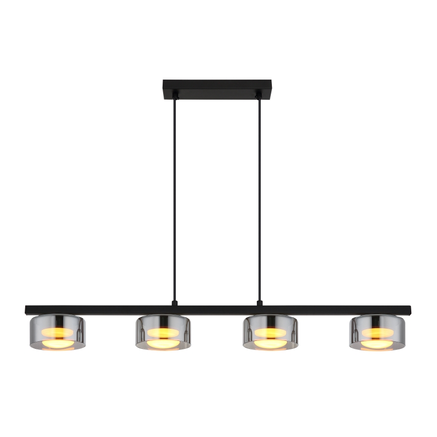 Globo - LED Hanglamp aan een koord 4xGX53/6W/230V gerookt/zwart