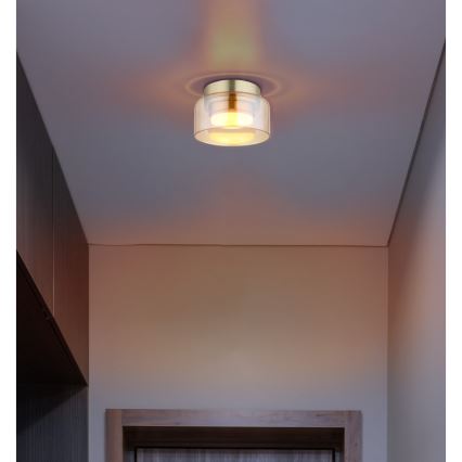 Globo - LED plafondlamp 1xGX53/6W/230V diameter 13 cm gerookt/bruin
