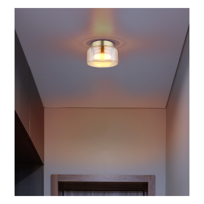 Globo - LED plafondlamp 1xGX53/6W/230V diameter 13 cm gerookt/bruin