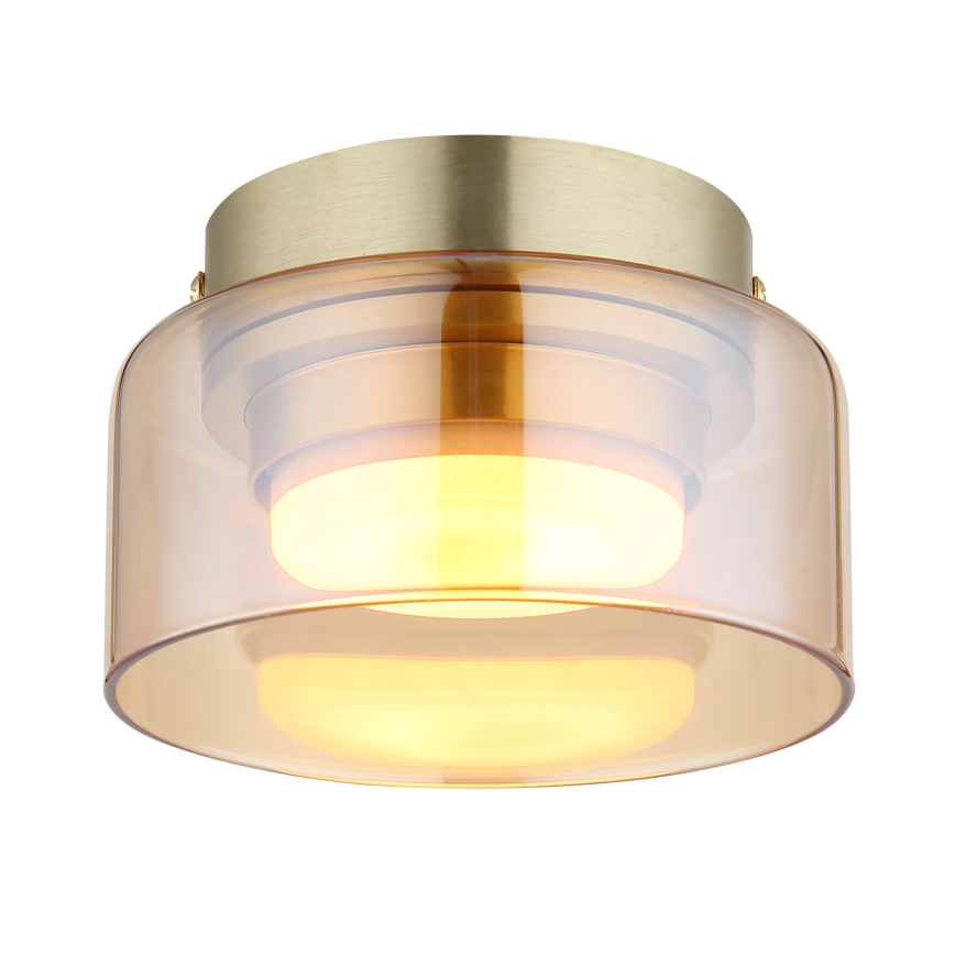 Globo - LED plafondlamp 1xGX53/6W/230V diameter 13 cm gerookt/bruin