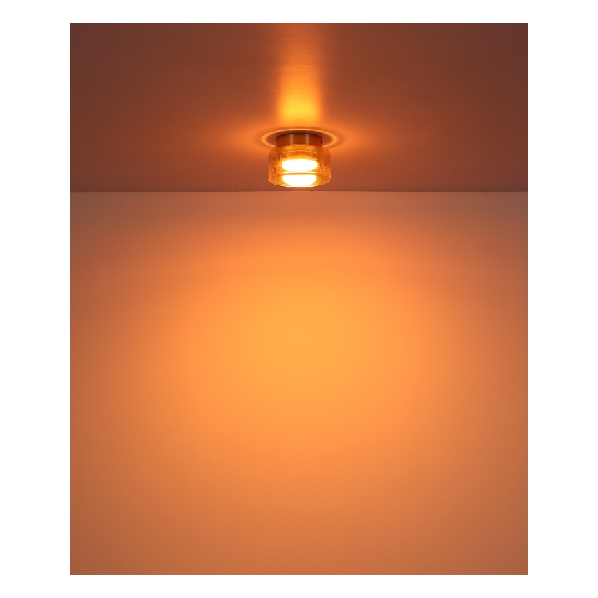 Globo - LED plafondlamp 1xGX53/6W/230V diameter 13 cm gerookt/bruin