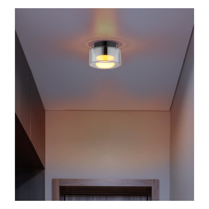 Globo - LED plafondlamp 1xGX53/6W/230V diameter 13 cm gerookt/zwart