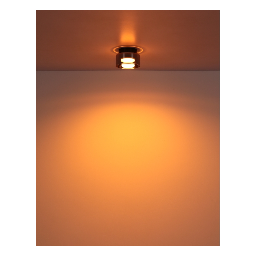 Globo - LED plafondlamp 1xGX53/6W/230V diameter 13 cm gerookt/zwart