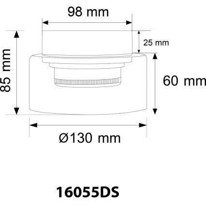 Globo - LED plafondlamp 1xGX53/6W/230V diameter 13 cm gerookt/zwart