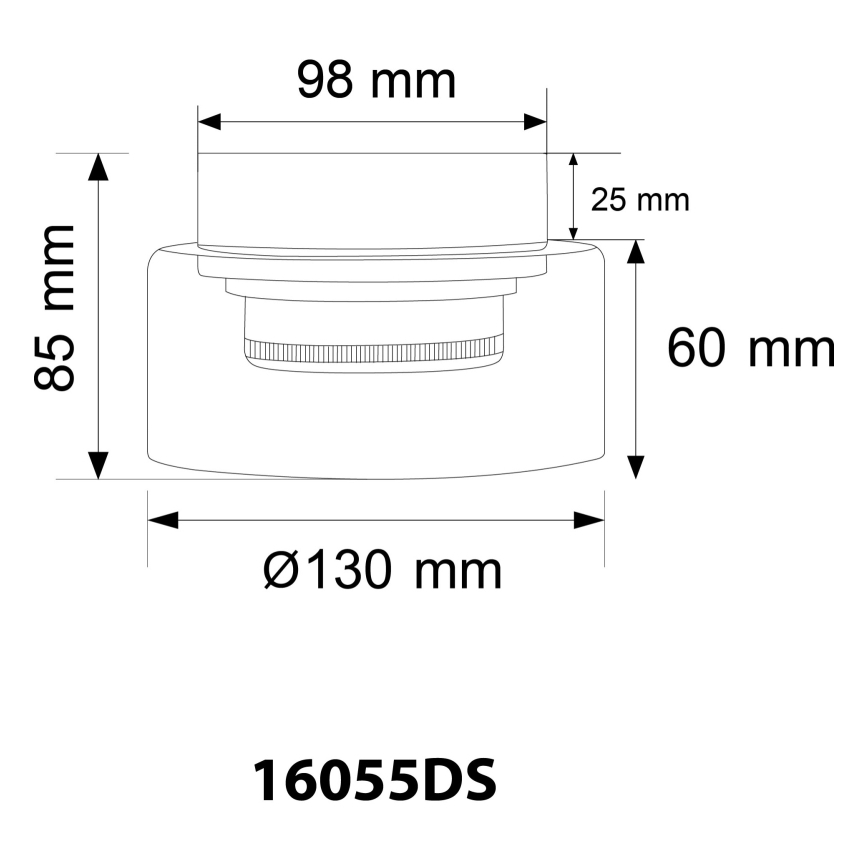 Globo - LED plafondlamp 1xGX53/6W/230V diameter 13 cm gerookt/zwart