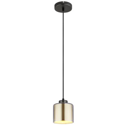Globo - Hanglamp aan een koord 1xE27/60W/230V glanzend chroom diameter 14 cm