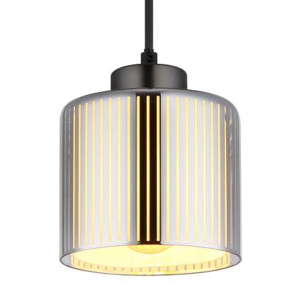 Globo - Hanglamp aan een koord 1xE27/60W/230V glanzend chroom diameter 14 cm