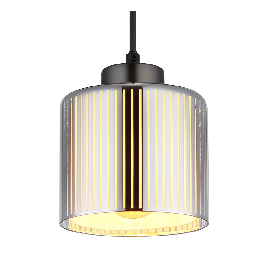 Globo - Hanglamp aan een koord 1xE27/60W/230V glanzend chroom diameter 14 cm