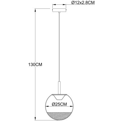 Globo - LED-hanglamp met kabel LED/8W/230V