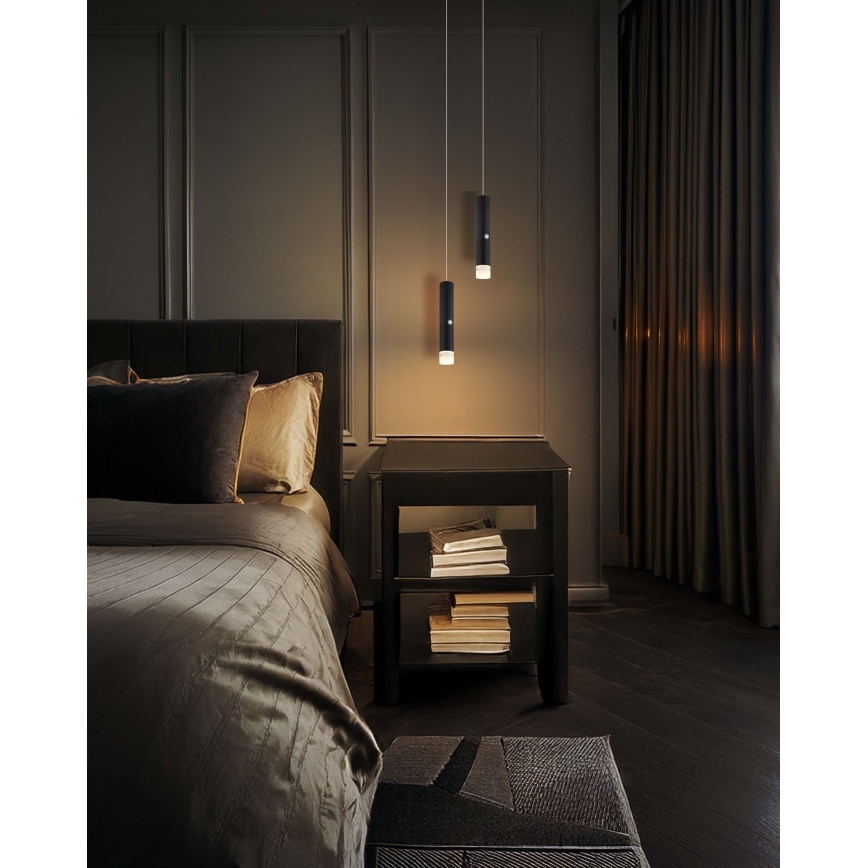 Globo - Dimbare LED-oplaadlamp 2-in-1 met aanraakbediening LED/2W/230/5V zwart