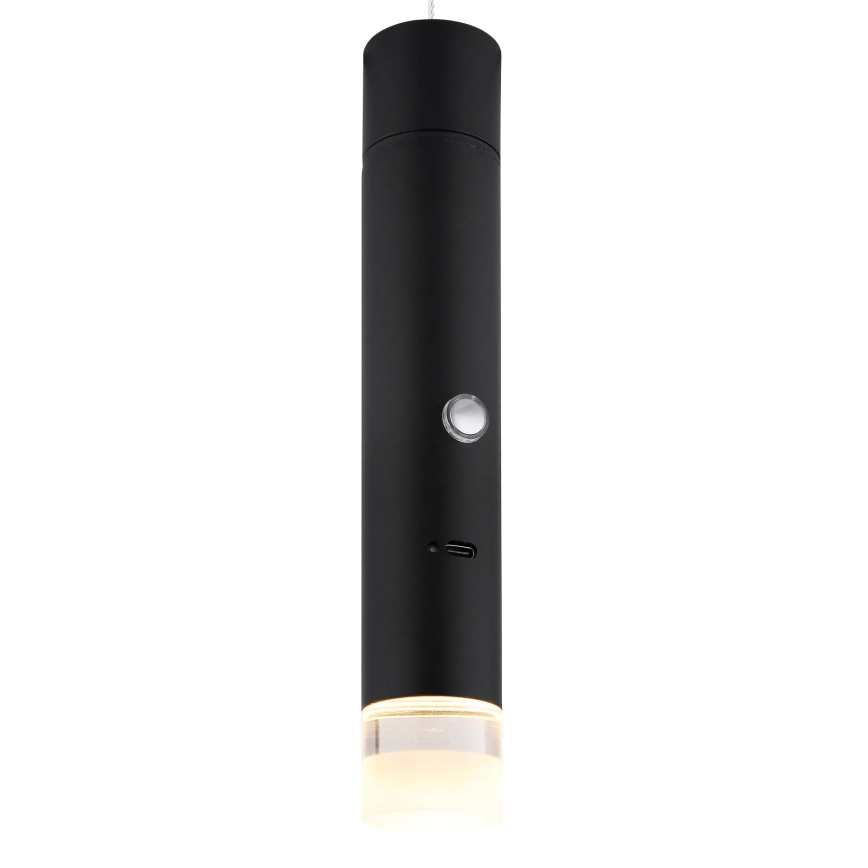 Globo - Dimbare LED-oplaadlamp 2-in-1 met aanraakbediening LED/2W/230/5V zwart