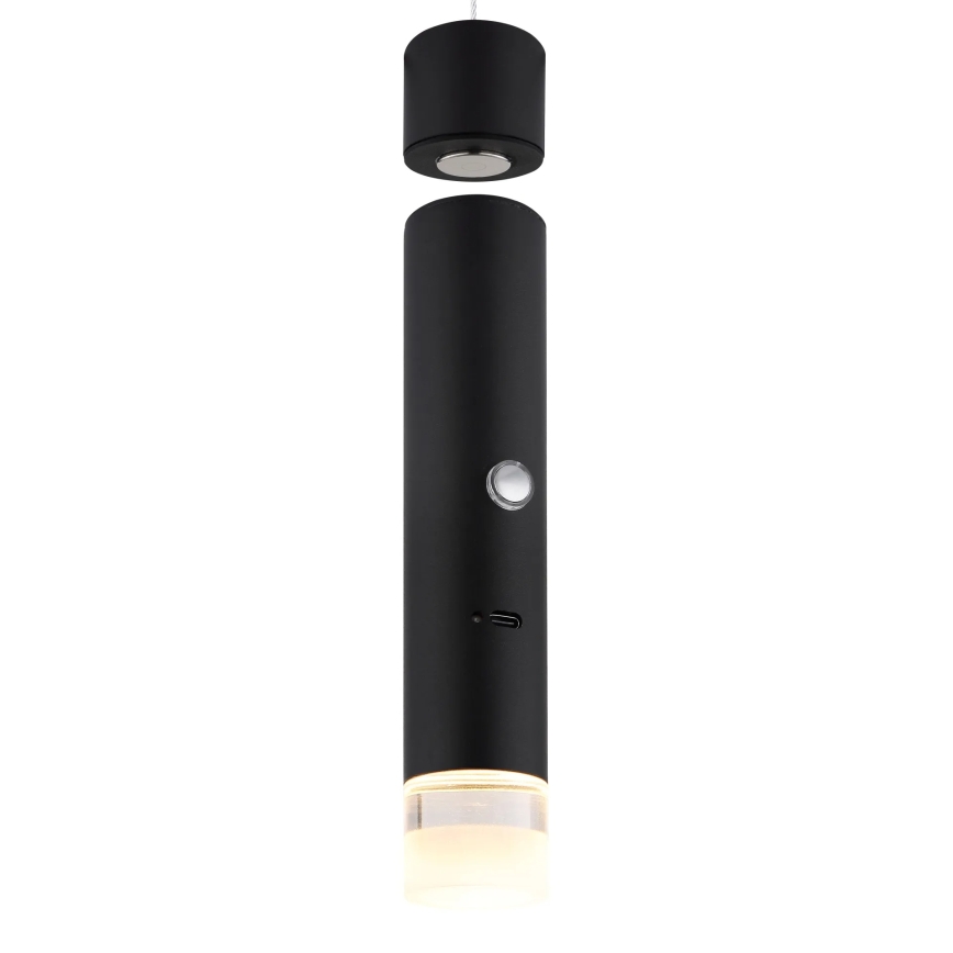 Globo - Dimbare LED-oplaadlamp 2-in-1 met aanraakbediening LED/2W/230/5V zwart