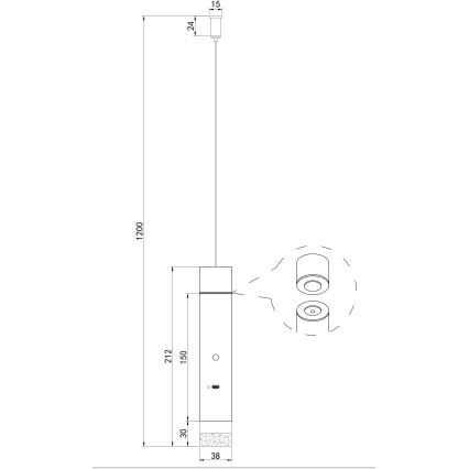 Globo - Dimbare LED-oplaadlamp 2-in-1 met aanraakbediening LED/2W/230/5V zwart