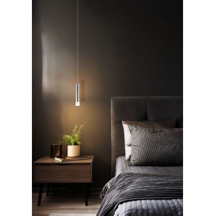Globo - Dimbare aanraakgevoelige oplaadbare 2-in-1 LED-lamp LED/2W/230/5V mat chroom