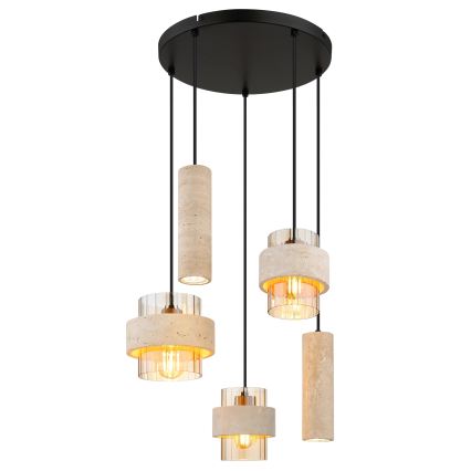Globo - Hanglamp met kabel 3xE27/40W/230V + 2xGU10/10W