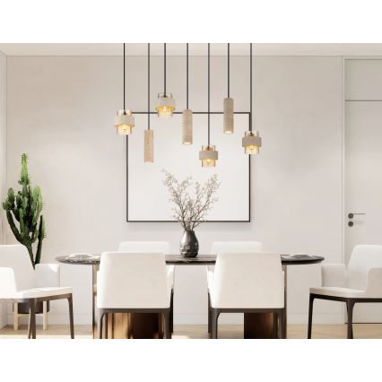 Globo - Hanglamp aan kabel 4xE27/40W/230V + 3xGU10/10W