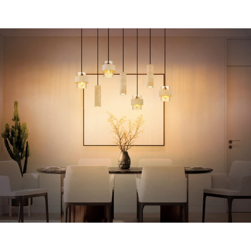 Globo - Hanglamp aan kabel 4xE27/40W/230V + 3xGU10/10W