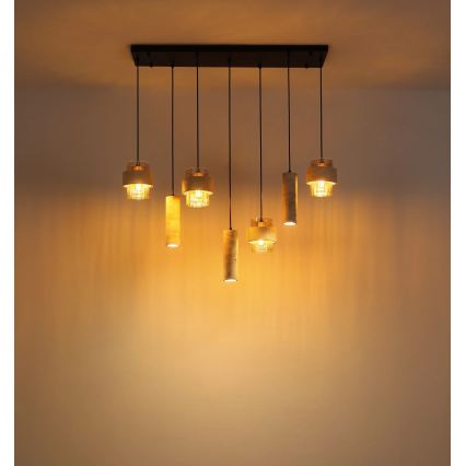 Globo - Hanglamp aan kabel 4xE27/40W/230V + 3xGU10/10W