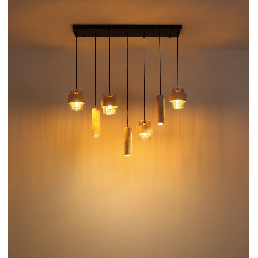 Globo - Hanglamp aan kabel 4xE27/40W/230V + 3xGU10/10W