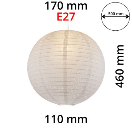 GLOBO 16911 - Lampenkap voor VARYS E27 kroonluchter, Ø 50 cm