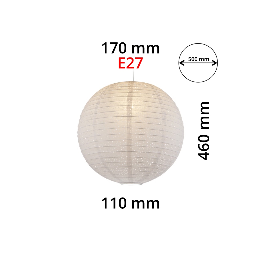 GLOBO 16911 - Lampenkap voor VARYS E27 kroonluchter, Ø 50 cm