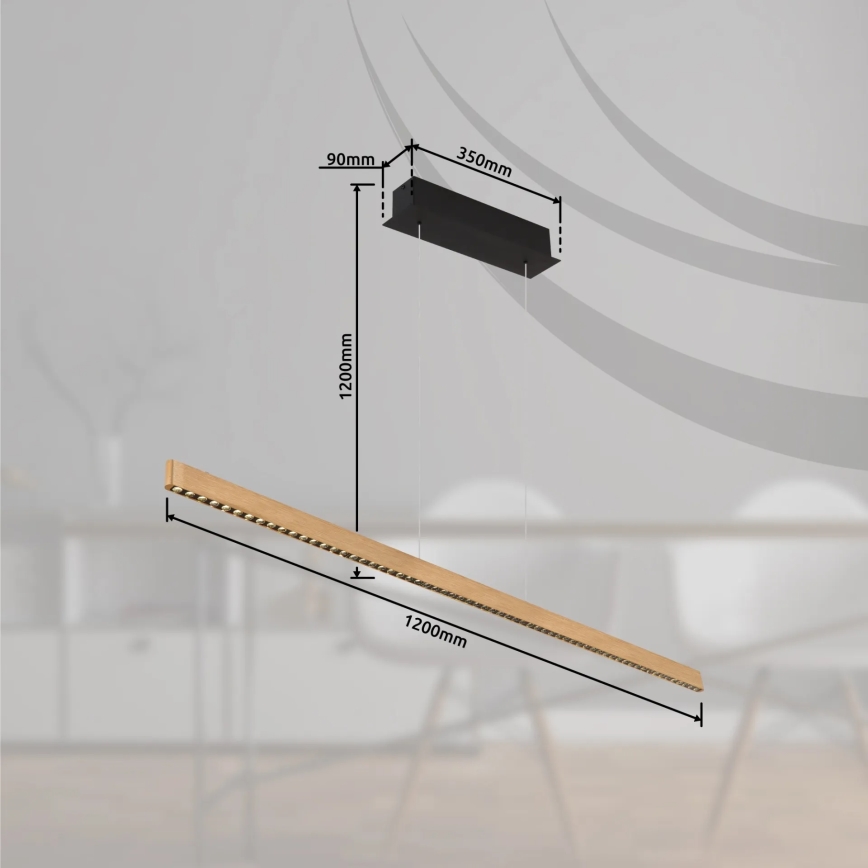 Globo - LED-dimbare hanglamp met aanraakbediening aan kabel LED/43W/230V 4000K messing
