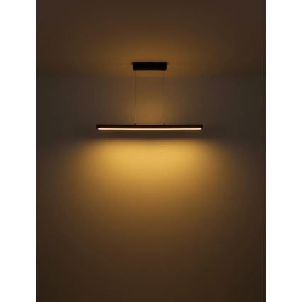 Globo - Dimbare LED-hanglamp met aanraakbediening aan kabel LED/24W/230V + LED/3W 3000K bruin