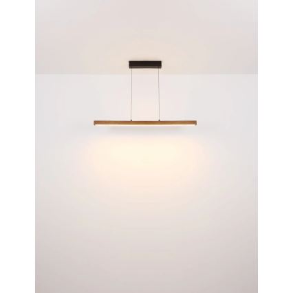 Globo - Dimbare LED-hanglamp met aanraakbediening aan kabel LED/24W/230V + LED/3W 3000K bruin