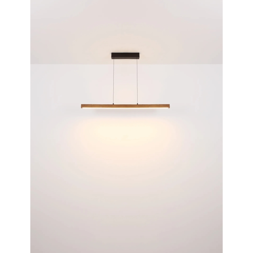 Globo - Dimbare LED-hanglamp met aanraakbediening aan kabel LED/24W/230V + LED/3W 3000K bruin