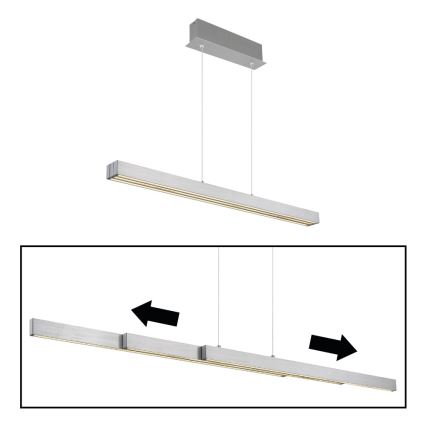 Globo - LED dimbare hanglamp met aanraakbediening aan kabel LED/39W/230V 2700/4000/6000K mat chroom