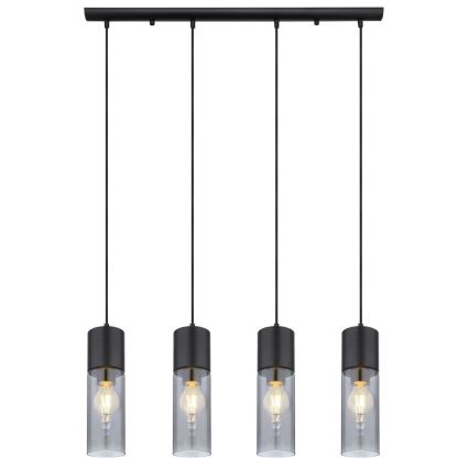 Globo - Hanglamp aan een koord 4xE27/25W/230V zwart