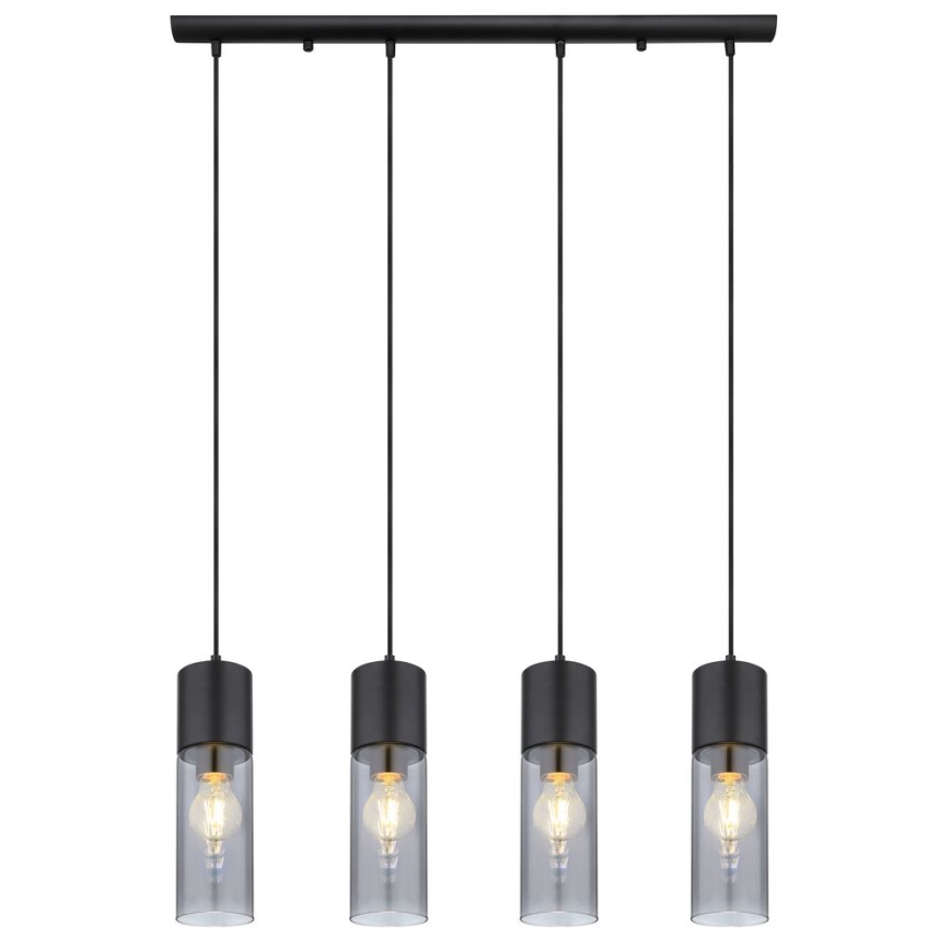 Globo - Hanglamp aan een koord 4xE27/25W/230V zwart