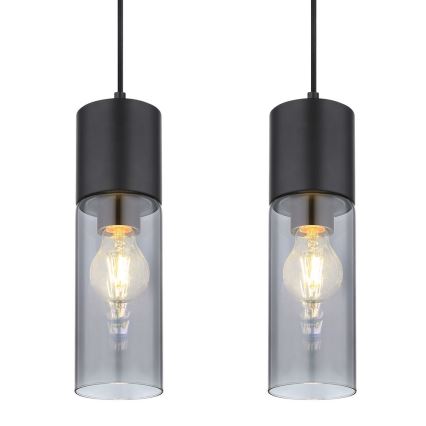 Globo - Hanglamp aan een koord 4xE27/25W/230V zwart