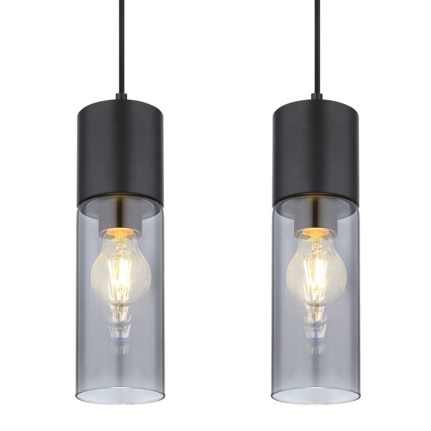 Globo - Hanglamp aan kabel 4xE27/25W/230V zwart