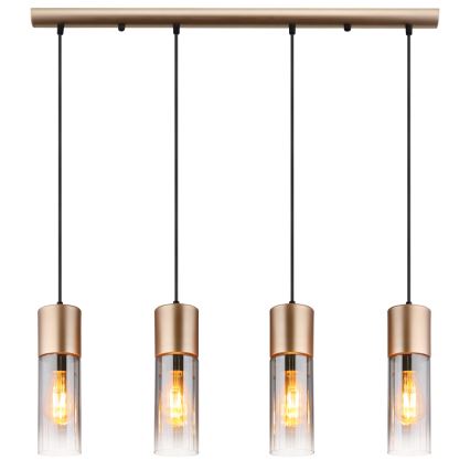 Globo - Hanglamp aan een koord 3xE27/25W/230V brons