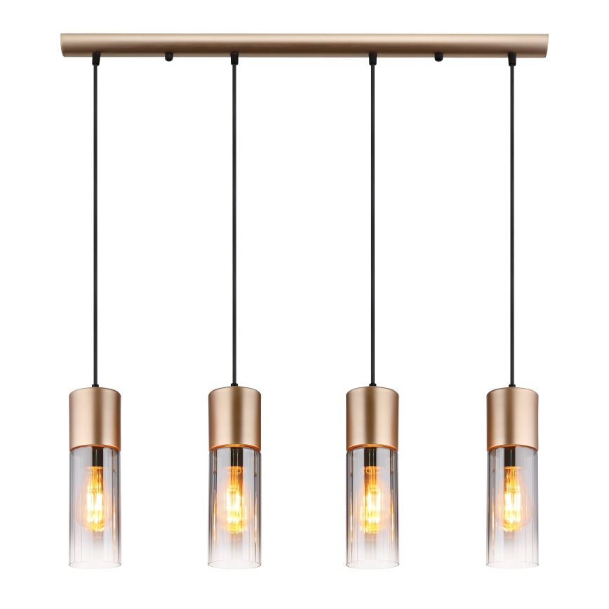 Globo - Hanglamp aan een koord 3xE27/25W/230V brons