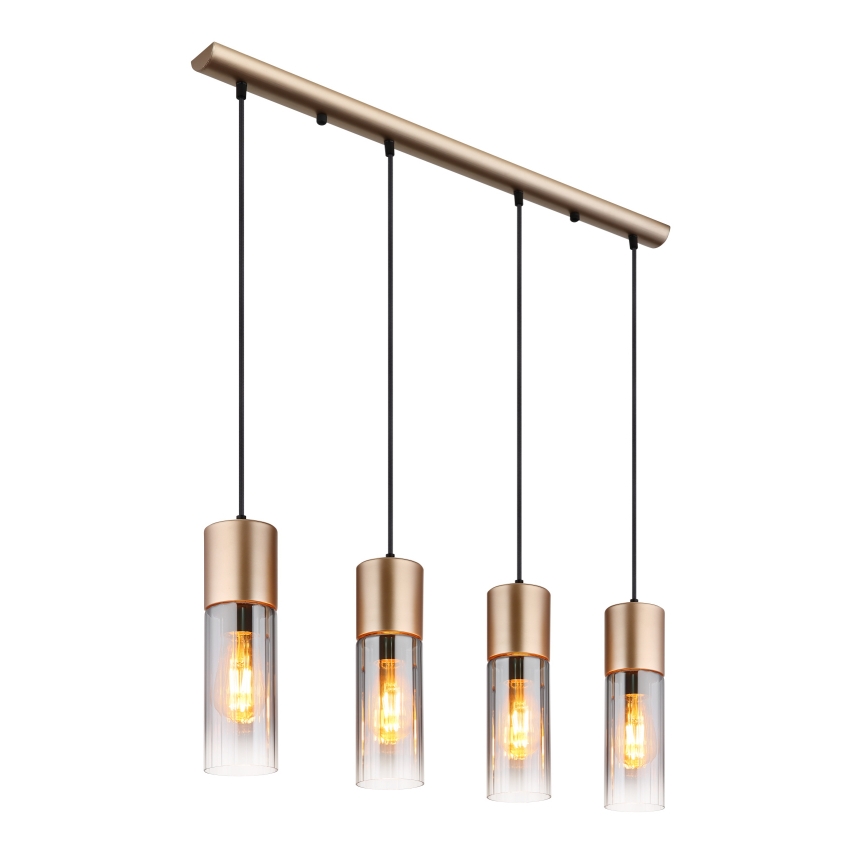 Globo - Hanglamp aan een koord 3xE27/25W/230V brons