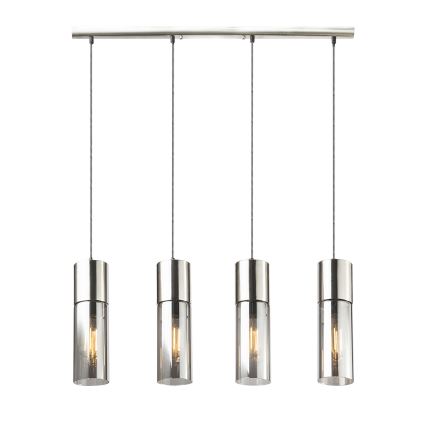Globo - Hanglamp aan een koord 4xE27/25W/230V mat chroom